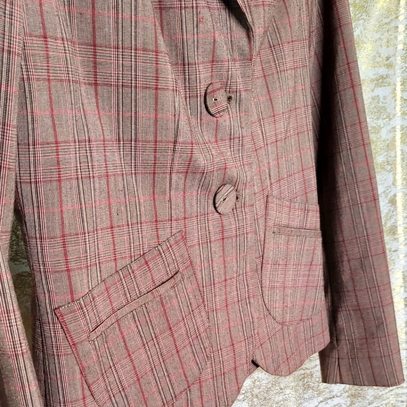 Keneth Cole plaid blazer size 4 - Picture 4 of 6